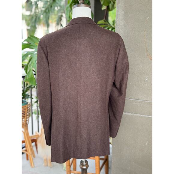 Canali Made in Italy Men’s 38L Kei Brown Cashmere-Wool Sport Coat Blazer Jacket - Picture 2 of 12